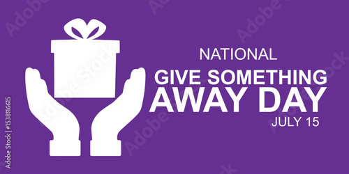 Purple Horizontal Banner for National Give Something Away Day