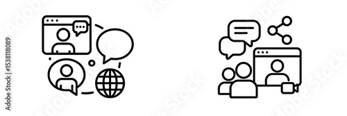 Connecting people through online discussions and virtual meetings in a digital space