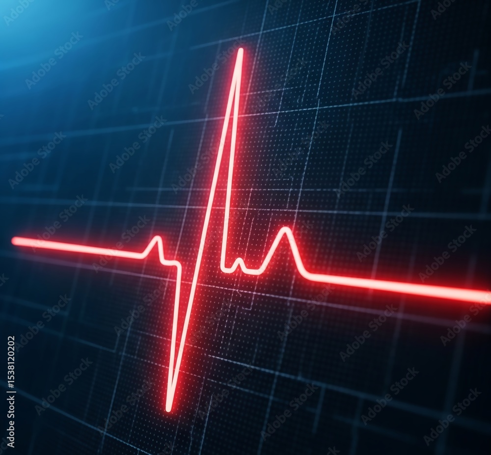 Close-up of a glowing ECG line with a pulsing heartbeat, symbolizing cardiology. Perfect for World Cardiologist Day, medical tech ads, or health campaigns. Futuristic, vibrant, and precise. Close-up of a glowing ECG line with a pulsing heartbeat, symbolizing cardiology. Perfect for World Cardiologist Day, medical tech ads, or health campaigns. Futuristic, vibrant, and precise.