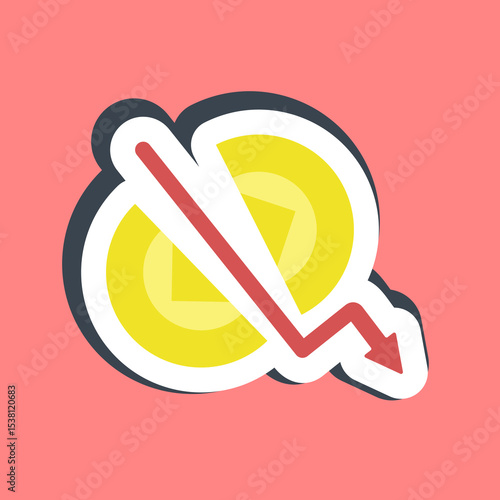 Sticker crypto halving. Crypto currency elements.