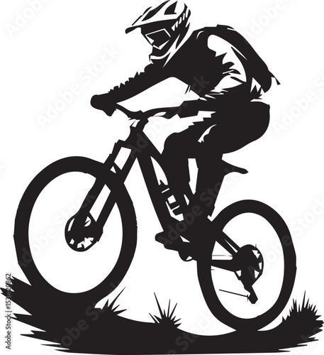 Black Silhouette of Bicycle Stunt Performer