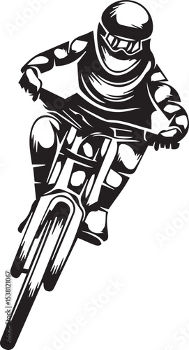Black Silhouette of Bicycle Stunt Performer