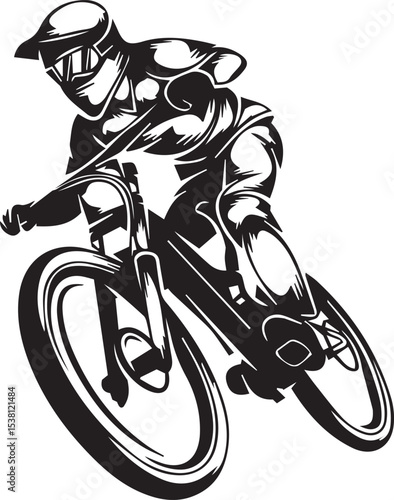 Black Silhouette of Bicycle Stunt Performer