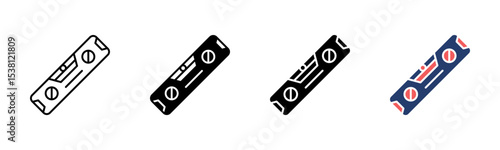 Spirit Level icon sheet multiple style collection