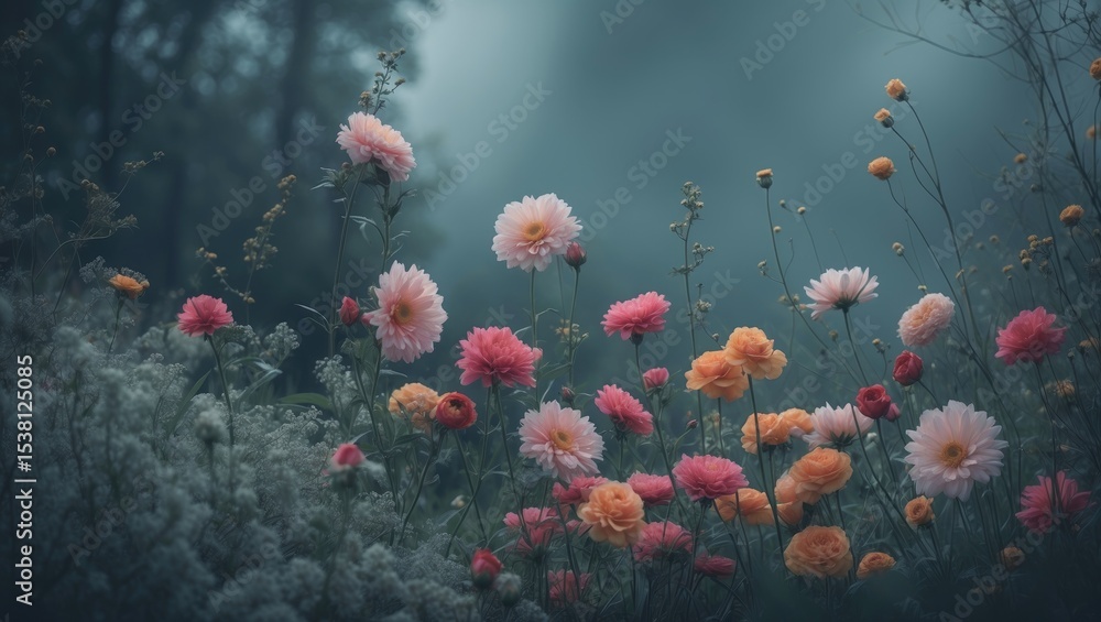 The Beauty Of Flowers And Beautiful Nature with Empty Copy Space For Text The Beauty Of Flowers And Beautiful Nature with Empty Copy Space For Text
