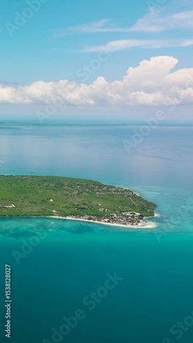 Wallpaper Mural Aerial view of tropical island and blue sea in the tropics. Hilantagaan Island, Philippines. Torontodigital.ca