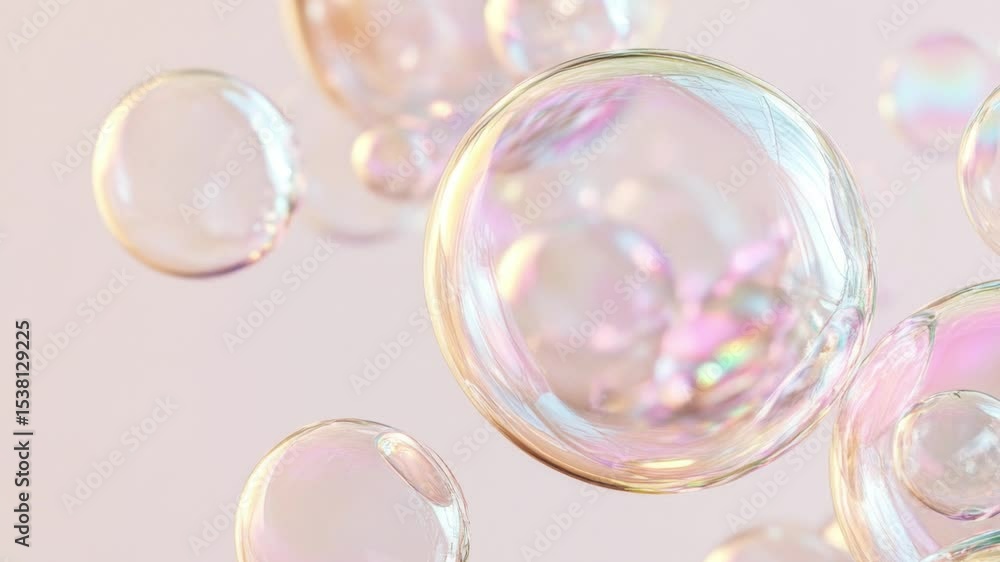 Soap bubbles floating on soft gradient background Soap bubbles floating on soft gradient background