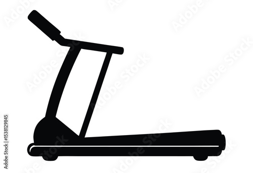 treadmill silhouette vector illustration fitness gym exercise running workout equipment