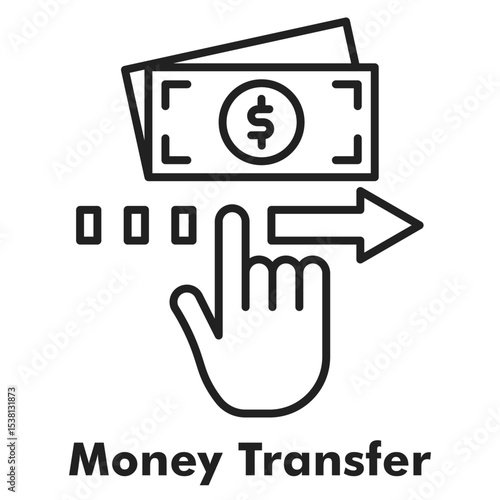 Money Transfer Outline Icon