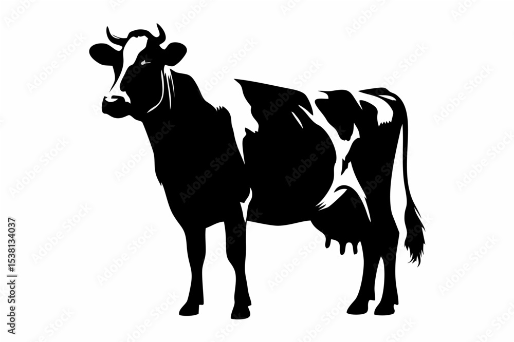 Fototapeta premium Cow Silhouette Icon vector.eps