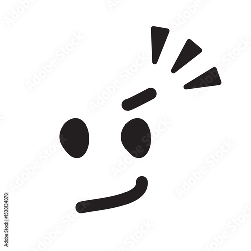 手書き　ドヤ顔　キメ顔　絵文字・顔文字アイコン
