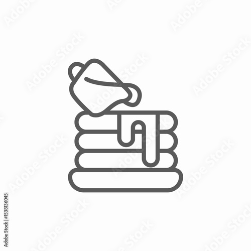 pancakes glaze icon sign vector
