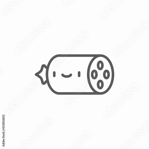saudage kielbasa icon sign vector