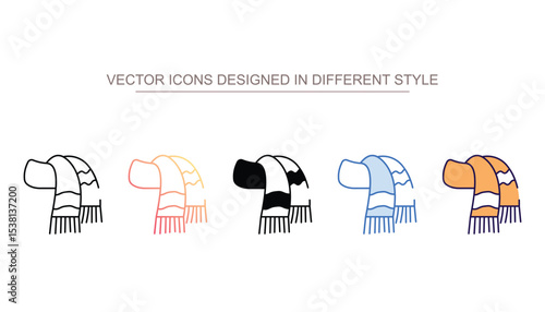 Russian Scarf icon design with white background stock illustration