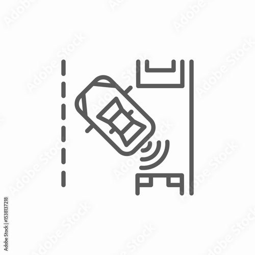 smart parking icon sign vector