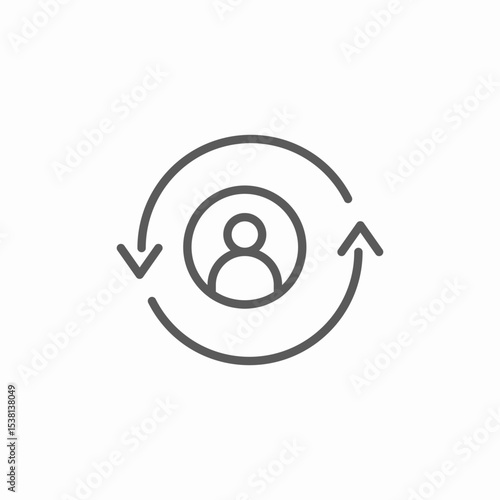 user cycle icon sign vector