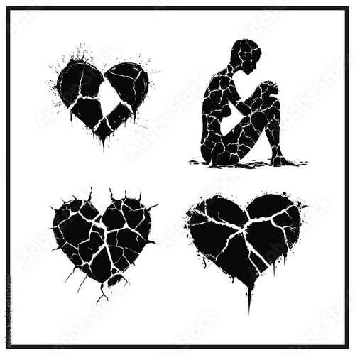 Broken Heart Silhouette