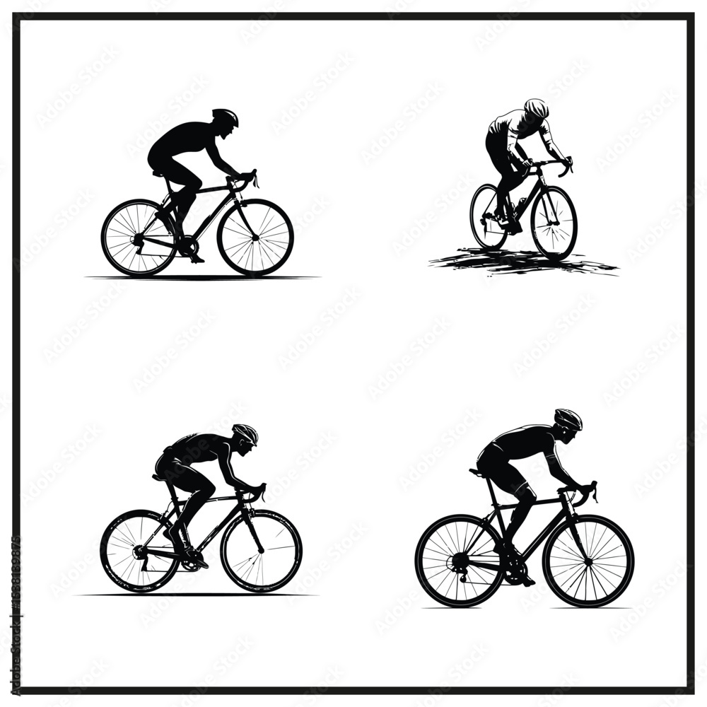 Obraz premium Cycling Silhouette