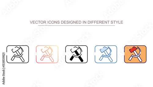 Soviot Union icon design with white background stock illustration