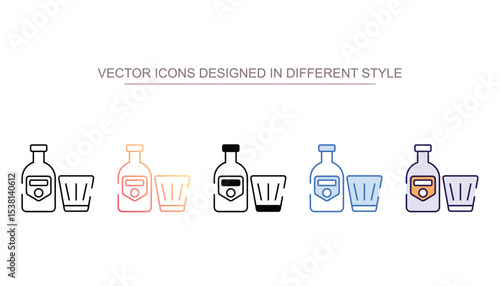Vodka icon design with white background stock illustration
