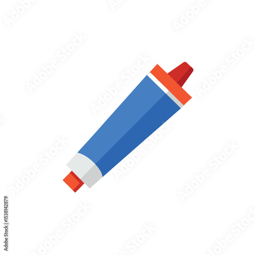 Toothpaste Tube Dental Care Hygiene Product Vector Illustration Line Art Vector illustration