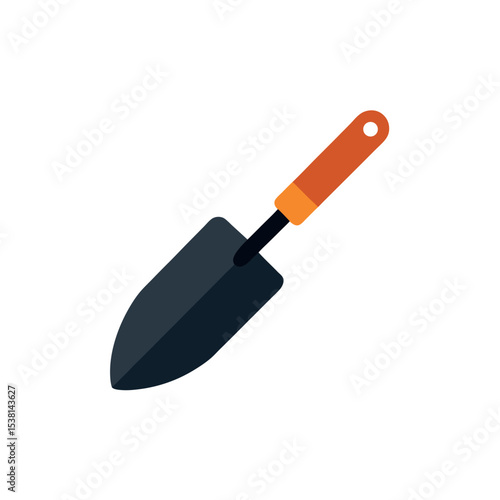 Trowel Gardening Tool Landscaping Soil Planting Vector Illustration Line Art Vector illustration
