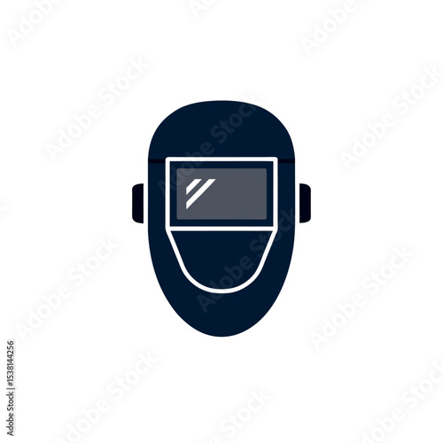 Welding Mask Protective Safety Equipment Vector Illustration Line Art Vector illustration