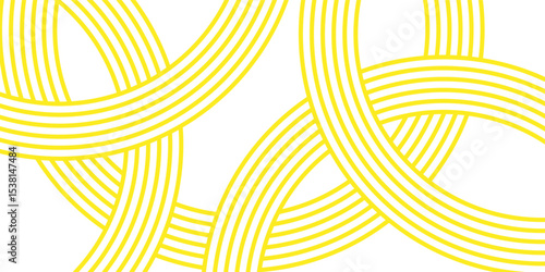 Pasta background, spaghetti abstract geometric pattern. Macaroni yellow poster. Wavy abstract pattern. Pasta vector illustration