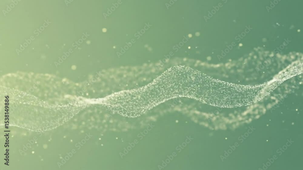 Flowing light particle wave abstract background