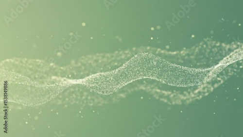 Flowing light particle wave abstract background