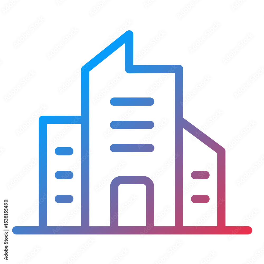Office Building line icon style Office Building line icon style