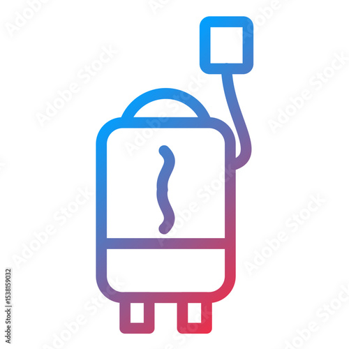 Water Heater Line Icon Style