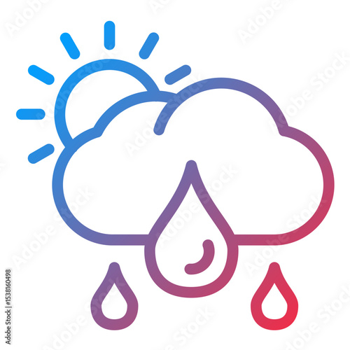 Humidity Line Icon Style