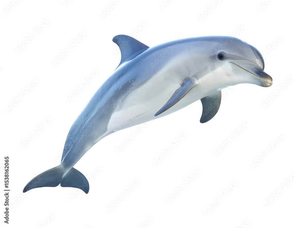 Fototapeta premium A playful dolphin swimming gracefully.