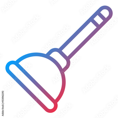 Plunger Line Icon Style