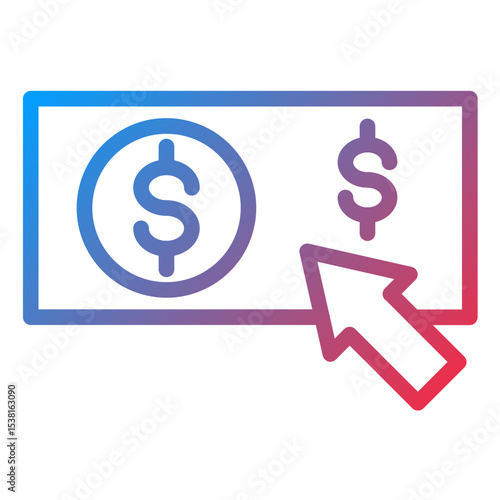 Pay Per Click Line Icon Style
