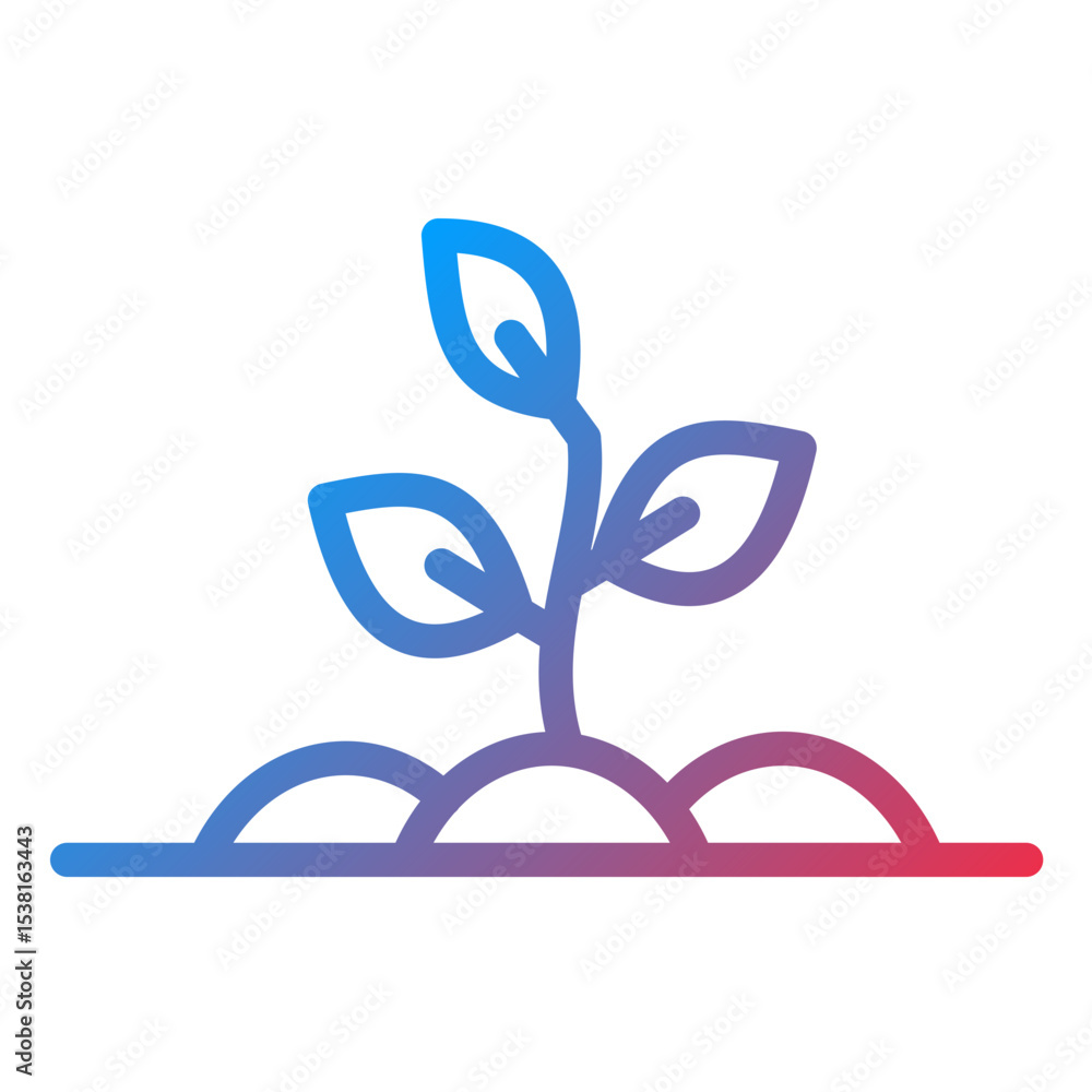 Fototapeta premium Plant Line Icon Style