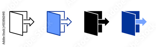 Logout icon sheet multiple style collection