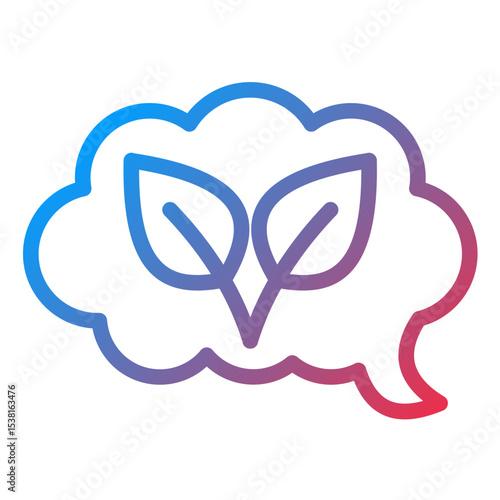 Think Green Line Icon Style