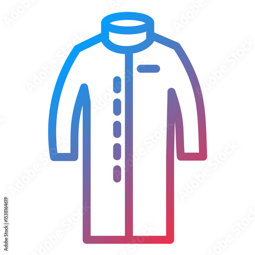 Winter Coat Line Icon Style