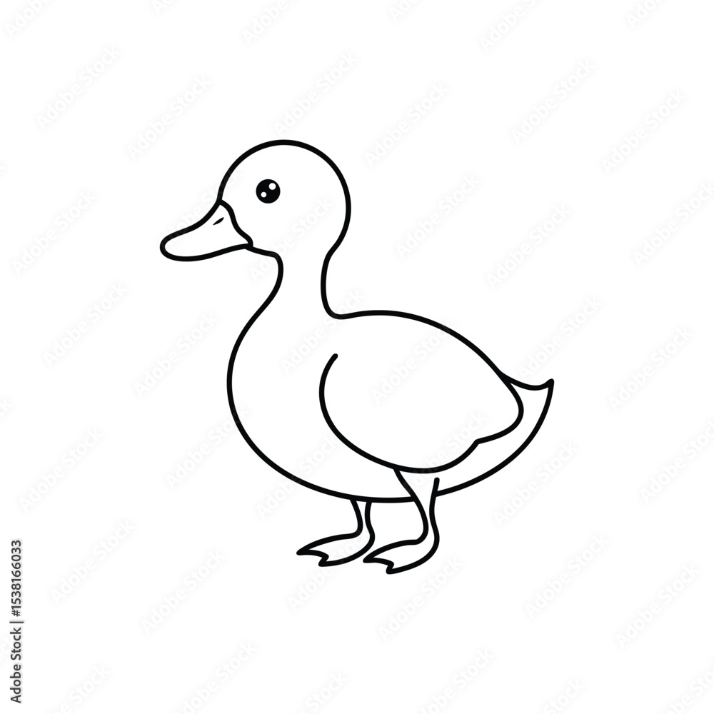 duckling line art duckling line art