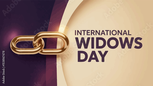 Broken Chain Concept for International Widows Day Awareness Poster
