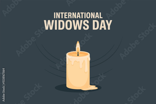 International Widows Day Candle Memorial Vector Illustration