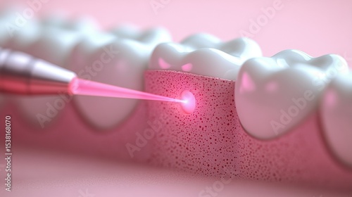 Laser Treatment on Tooth with Gum Disease