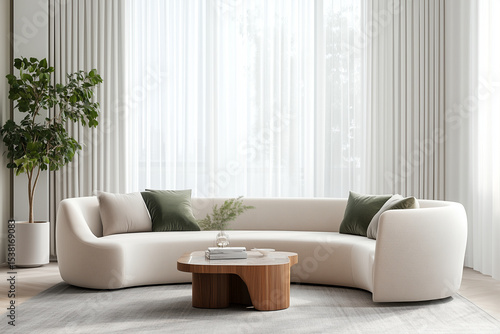 A modern and minimalist living room