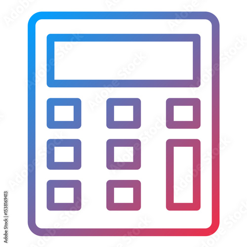 Calculator Line Icon Style