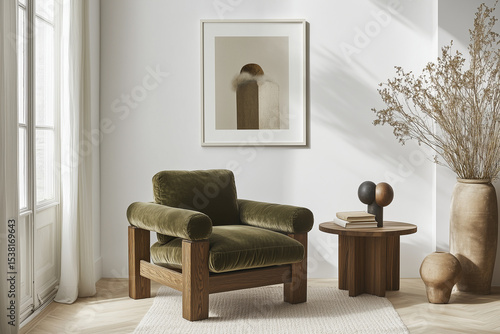 A modern and minimalist living room