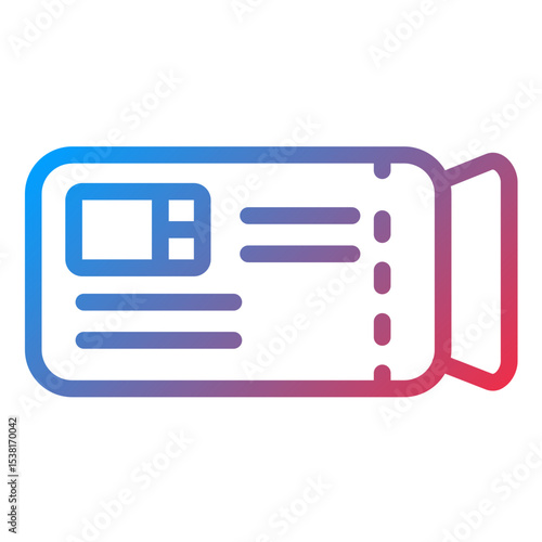 Passbook Line Icon Style