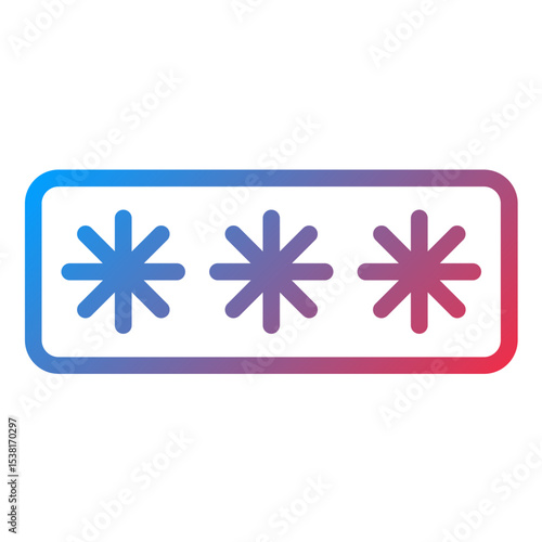 Pin Code Line Icon Style