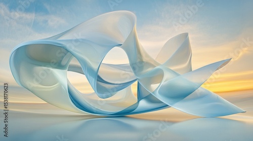 Abstract Sculpture Against a Sky Background